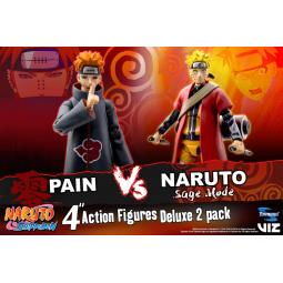 Pack 2 figuras toynami naruto naruto sage mode vs pain exclusiva - Imagen 1