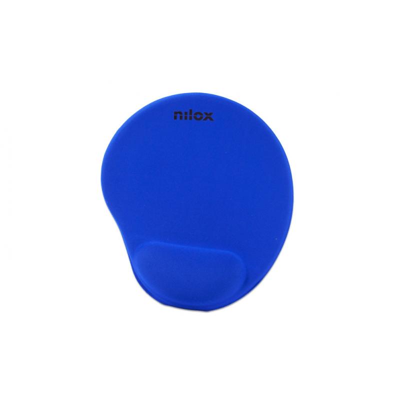 Alfombrilla raton nilox nxmpe02 ergonomica (25x22) azul - Imagen 1