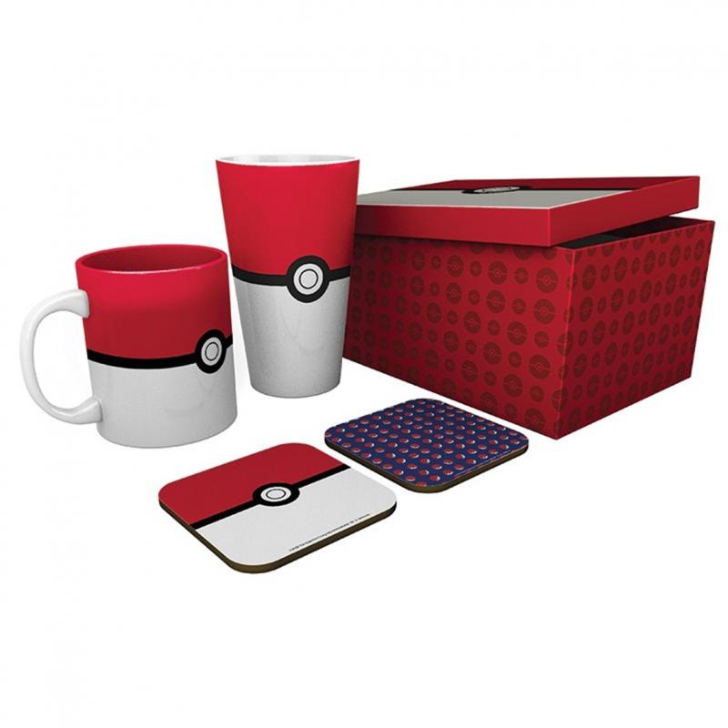 Pack vaso xxl + taza + dos posavasos gb eye pokemon pokeball