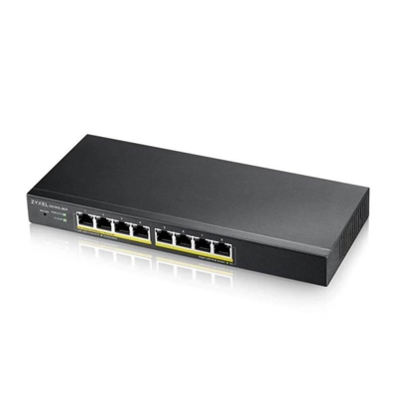 Switch 8 puertos zyxel gs1915 - 8ep gigabit ethernet poe 60w nebula