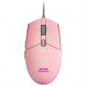 Mouse raton mars gaming mmgp optico usb 6 botones 3200ppp rgb rosa
