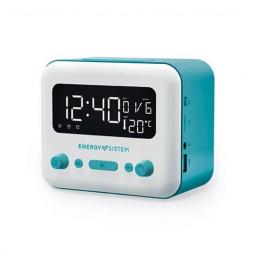 Radio despertador energy sistem clock speaker bluetooth 2 azul alarma dual -  5w -  bluetooth 5.0 -  aux - out
