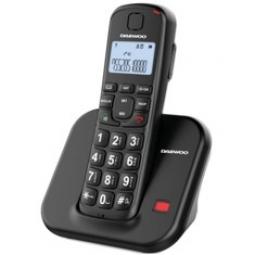 Telefono inalambrico dect daewoo dtd - 7200 negro - manos libres - teclas grandes - lcd -