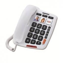Telefono sobremesa daewoo dtc - 760 -  manos libres -  teclas grandes -  blanco