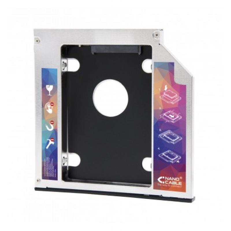 Adaptador  disco duro nanocable de 7.0mm para unidad óptica portátil de 9.5mm - Imagen 1