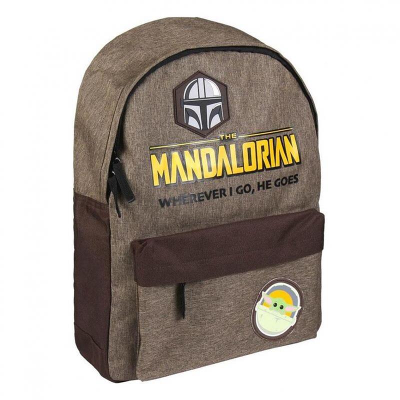 Mochila casual cerdá star wars the mandalorian wherever i go he goes