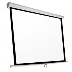 Pantalla manual videoproyector pared y techo phoenix 80´´ 1.4m x 1.4m ratio 1:1 - 16:9 - 4:3 posicion ajustable  - carcasa blanc