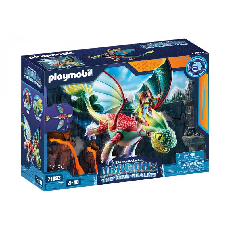 Playmobil dragones: nine realms: feathers & alex