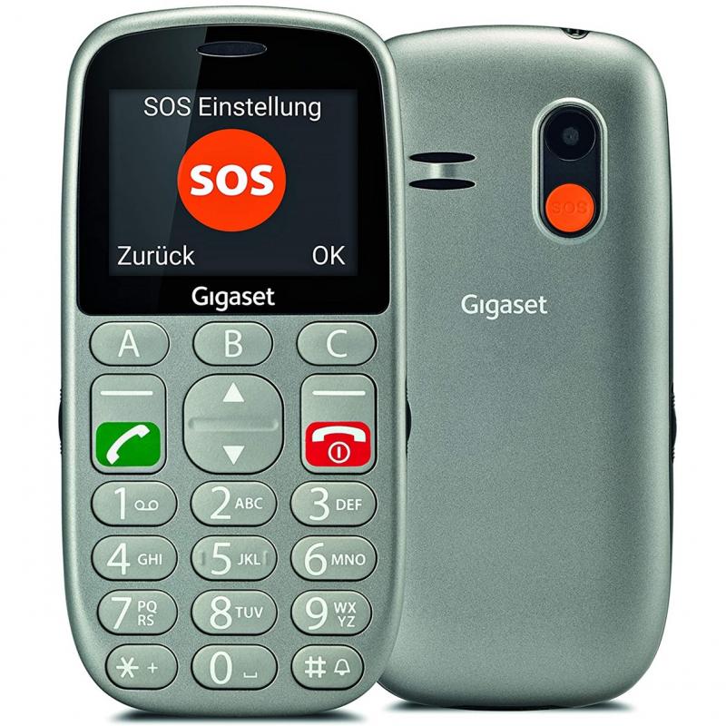Telefono movil gigaset gl390 gris para mayores - Imagen 1