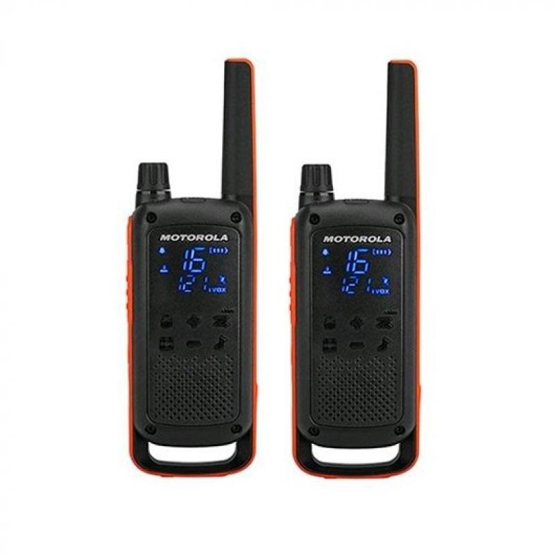 Walkie talkie motorola tlkr - t82  negro packs 2 pmr446 -  10km -  16 canales -  clip cinturon