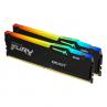 Memoria ddr5 16gb 2x8gb kingston - 5200mhz - pc5 41600 - fury beast rgb - cl40 - 1.25v