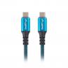 Cable usb tipo c lanberg 0.5m -  macho - macho -  negro - azul