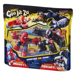 Pack de 2 figuras bandai goo jit zu marvel héroes spiderman vs venom