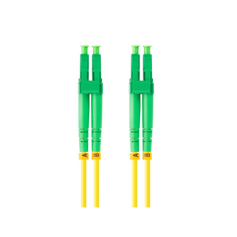 Latiguillo fibra optico lc - apc lanberg 1m mono duplex g657a1 lszh amarillo