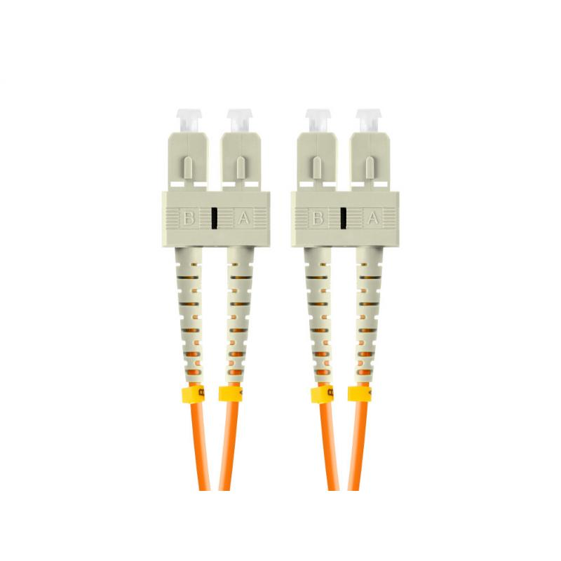 Latiguillo fibra optica sc - upc lanberg 2m multi duplex om2 50 - 125 lszh naranja