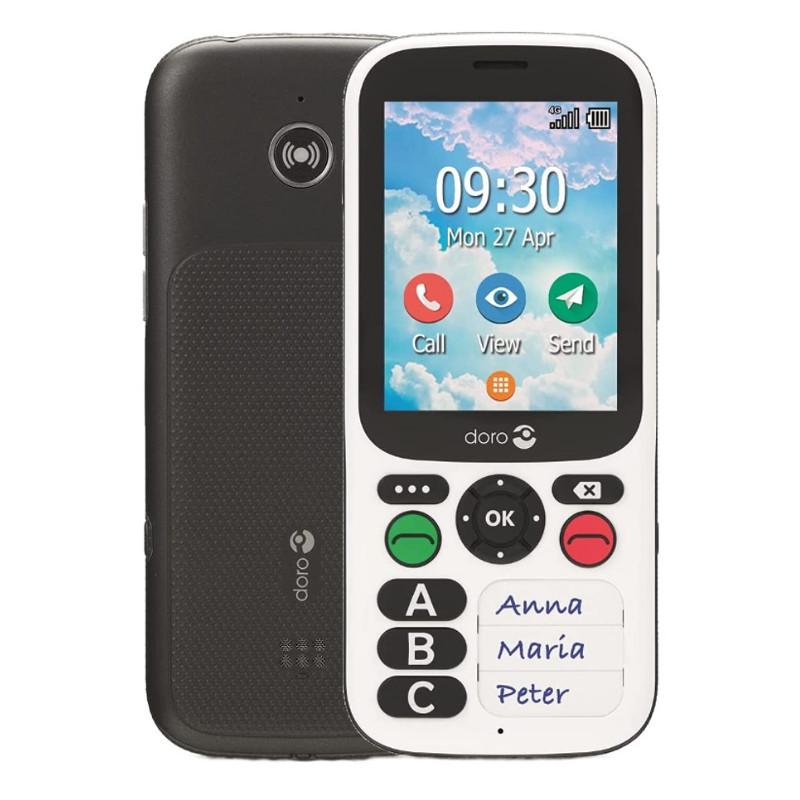 Telefono movil doro 780x black - white 2.8pulgadas -  4g - blanco y negro