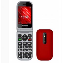 Telefono movil telefunken s450 senior phone - 2.8pulgadas - rojo