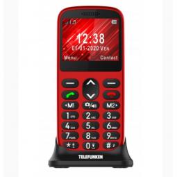 Telefono movil telefunken s420 senior phone - 2.31pulgadas - rojo