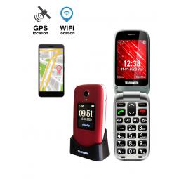 Telefono movil telefunken s560 senior phone - 2g - gps - 2.8pulgadas - rojo