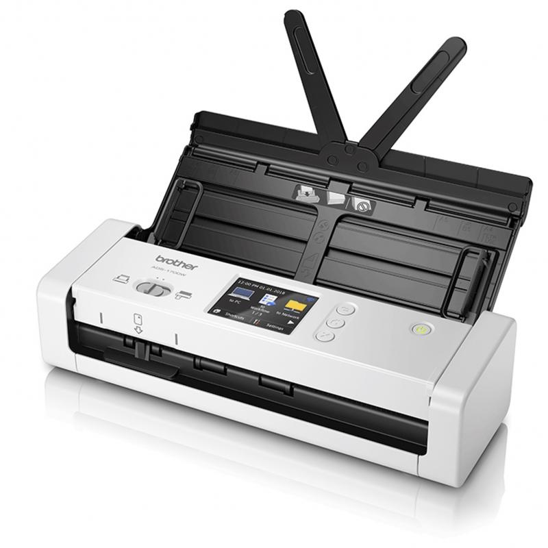 Escaner documental compacto brother ads - 1700w departamental -  25ppm -  duplex automatico -  micro usb 3.0 -  wifi -  adf 20 h