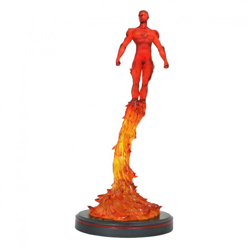 Figura diamond select toys marvel premier collection estatua resina antorcha humana