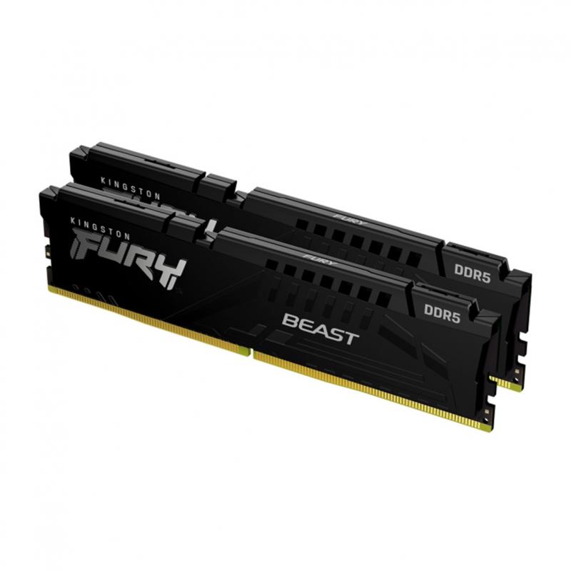 Memoria ddr5 64gb 2 x 32gb kingston - 5200mhz - pc5 - 41600 - fury beast - cl40 - 1.25v