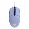 Mouse raton logitech g203 lightsync lila gaming 8.000 dpi 6 botones