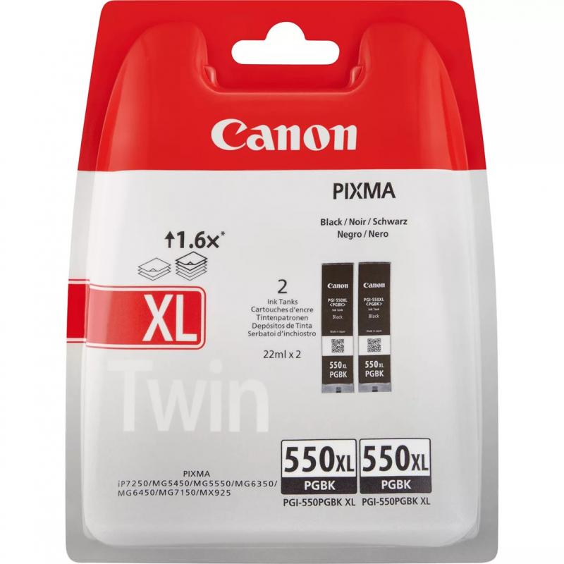 Pack cartucho tinta canon pgi - 550xl negro 2 uds