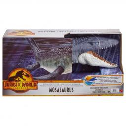 Figura mattel jurassic world mosasaurus defensor del océano
