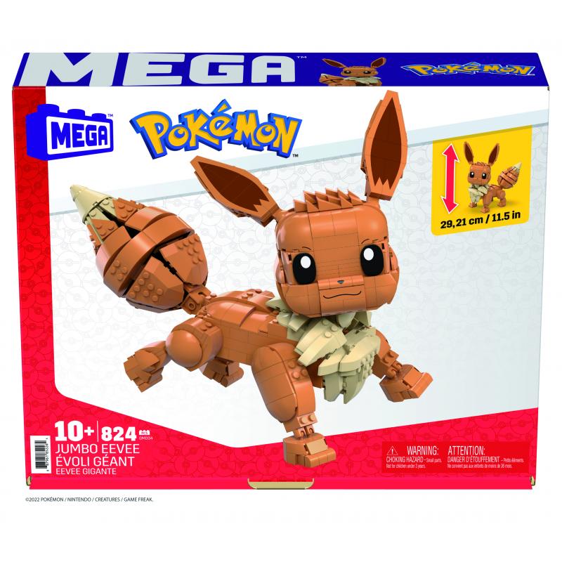 Figura mattel mega construx pokemon jumbo eevee