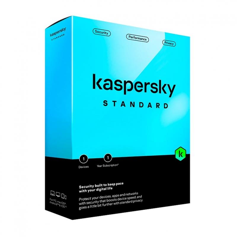 Antivirus kaspersky standard 1 dispositivo 1 año
