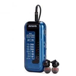 Radio de bolsillo aiwa mini pocket radio am - fm r - 22 azul