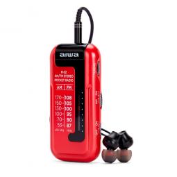 Radio de bolsillo aiwa mini pocket radio am - fm r - 22 rojo