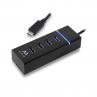 Hub ewent 4 puertos usb 3.2 - usb tipo c