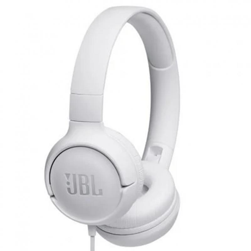 Auriculares jbl tune 500 -  microfono -  jack 3.5mm -  blanco