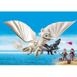 Playmobil como entrenar a tu dragon furia diurna y bebe dragon con niños - Imagen 1