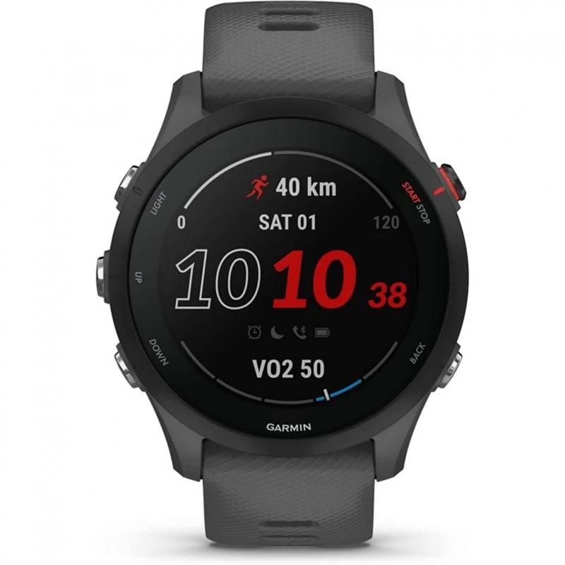 Reloj smartwatch garmin sportwatch forerunner 255 gris pizarra f.cardiaca -  gps -  33mm - color -  acelerometro -  bt -  5 atm