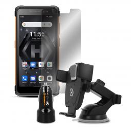 Pack telefono movil smartphone rugerizado hammer iron 4 extreme pack lte black orange 5.5pulgadas -  32gb rom -  4gb ram -  13 +