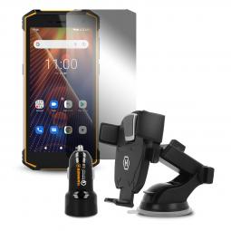 Pack telefono movil smartphone rugerizado hammer energy 2 eco extreme pack nfc black orange 5.5pulgadas -  32gb rom -  3gb ram -