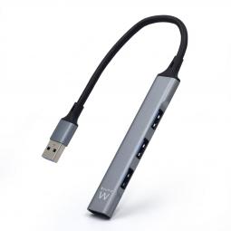 Hub slim ewent 4 puertos usb + entrada y salida - usb tipo a