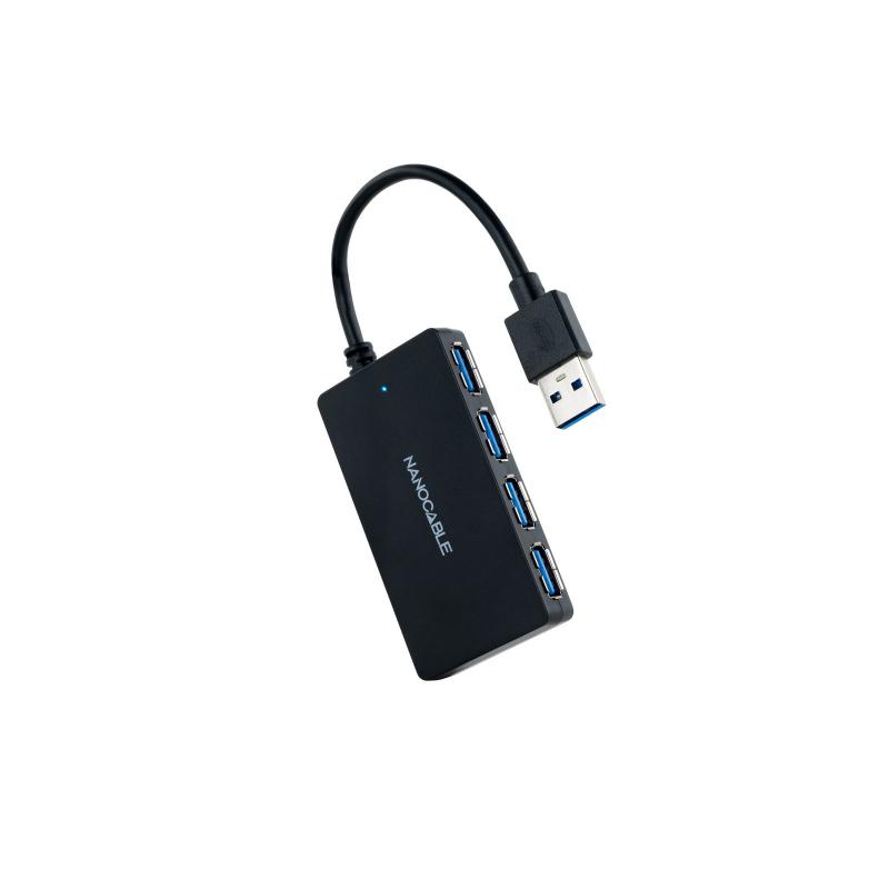 Hub usb 3.0 tooq con 4 puertos de usb 3.0 usb - a - m - usb 3.0 - h negro 15 cm