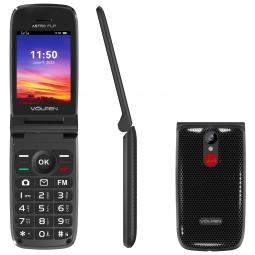 Telefono movil volfen astro flip negro tipo concha - pantalla 2.8 pulgadas -   dual sim - camara 0.3mpx