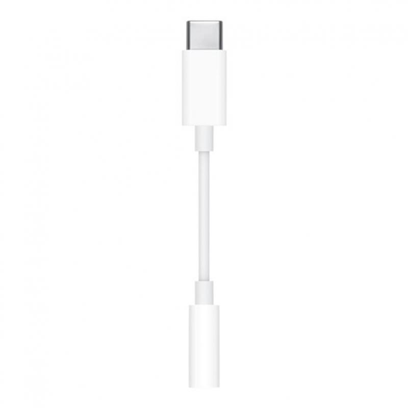Cable adaptador usb tipo c a jack 3.5mm apple macho - hembra -  blanco