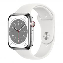 Reloj smartwatch apple watch series 8 gps + cellular 45mm silver ip6x -  retina