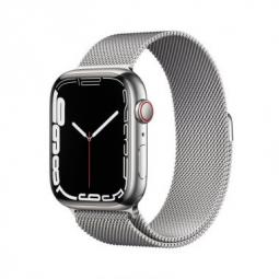 Reloj smartwatch apple watch series 7 gps + cellular 45mm silver pantalla ip6x -  retina -  sensor o2 -  app ecg