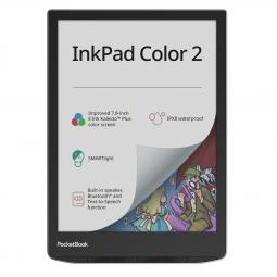 Libro electronico pocketbook inkpad color 2 7.8pulgadas 16gb moon silver - color negro y plateado