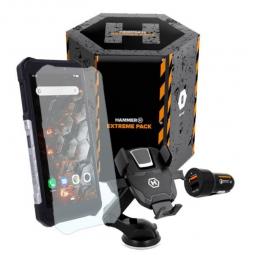 Pack telefono movil smartphone rugerizado hammer iron 3 extreme lte black silver 5.5pulgadas -  32gb rom -  3gb ram -  13 + 2 mp