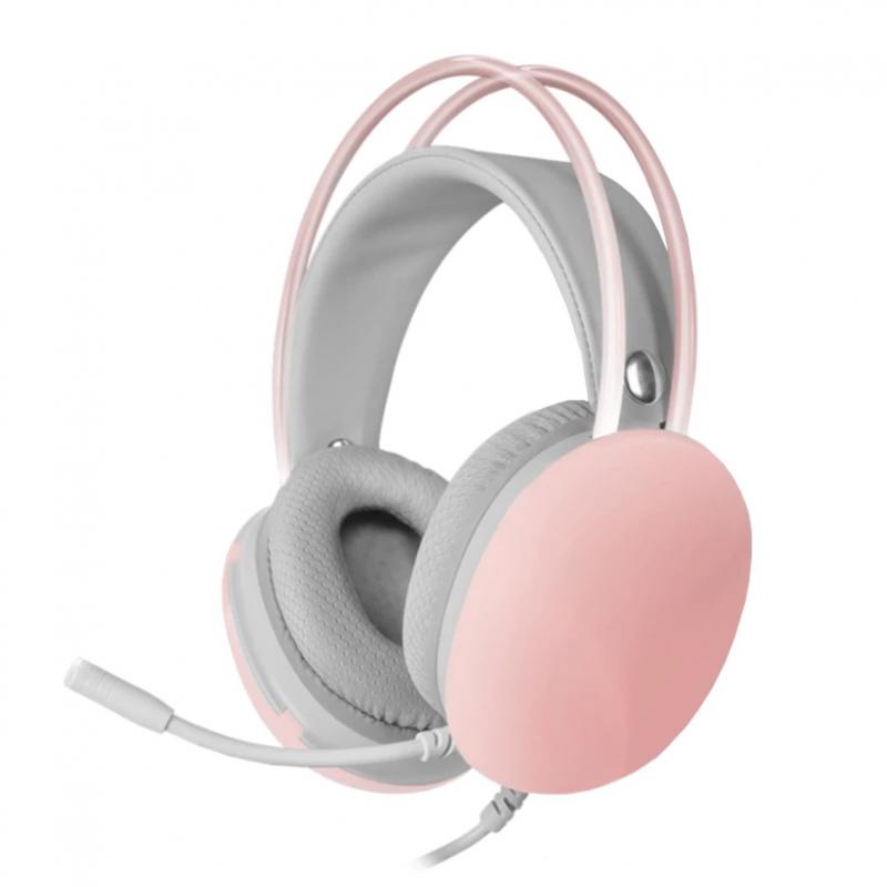 Auriculares mars gaming mh - glow jack 3.5mm rgb rosas