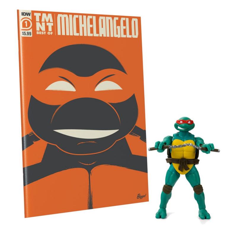 Figura y comic the loyal subjects tortugas ninja bst axn x idw michelangelo exclusive