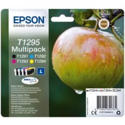 Multipack tinta epson c13t12954012 negro -  cian -  magenta -  amarillo manzana - Imagen 1